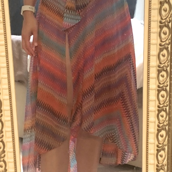 Flowy halter multicolored vacation dress - Muse for Boston Proper - Picture 9 of 10